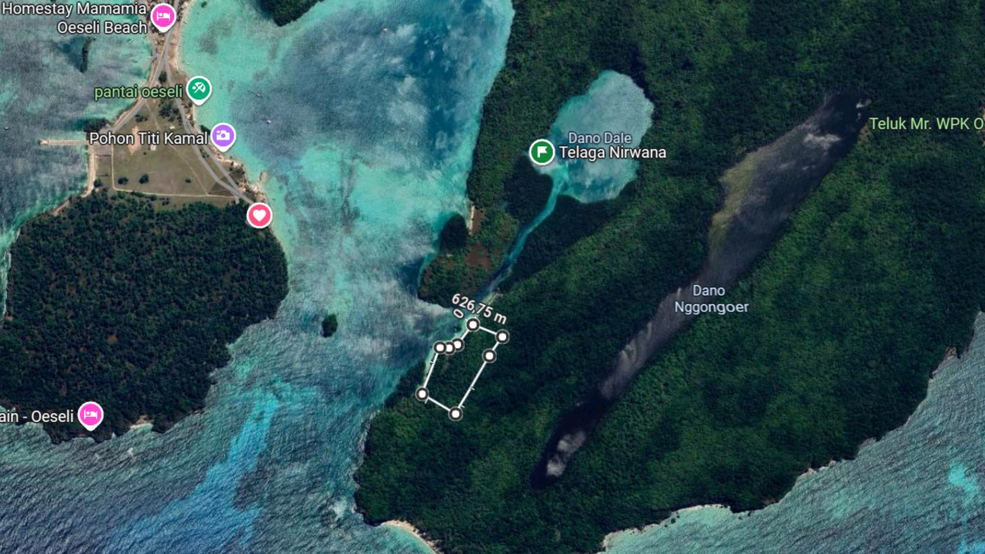 Boundary on satellite map