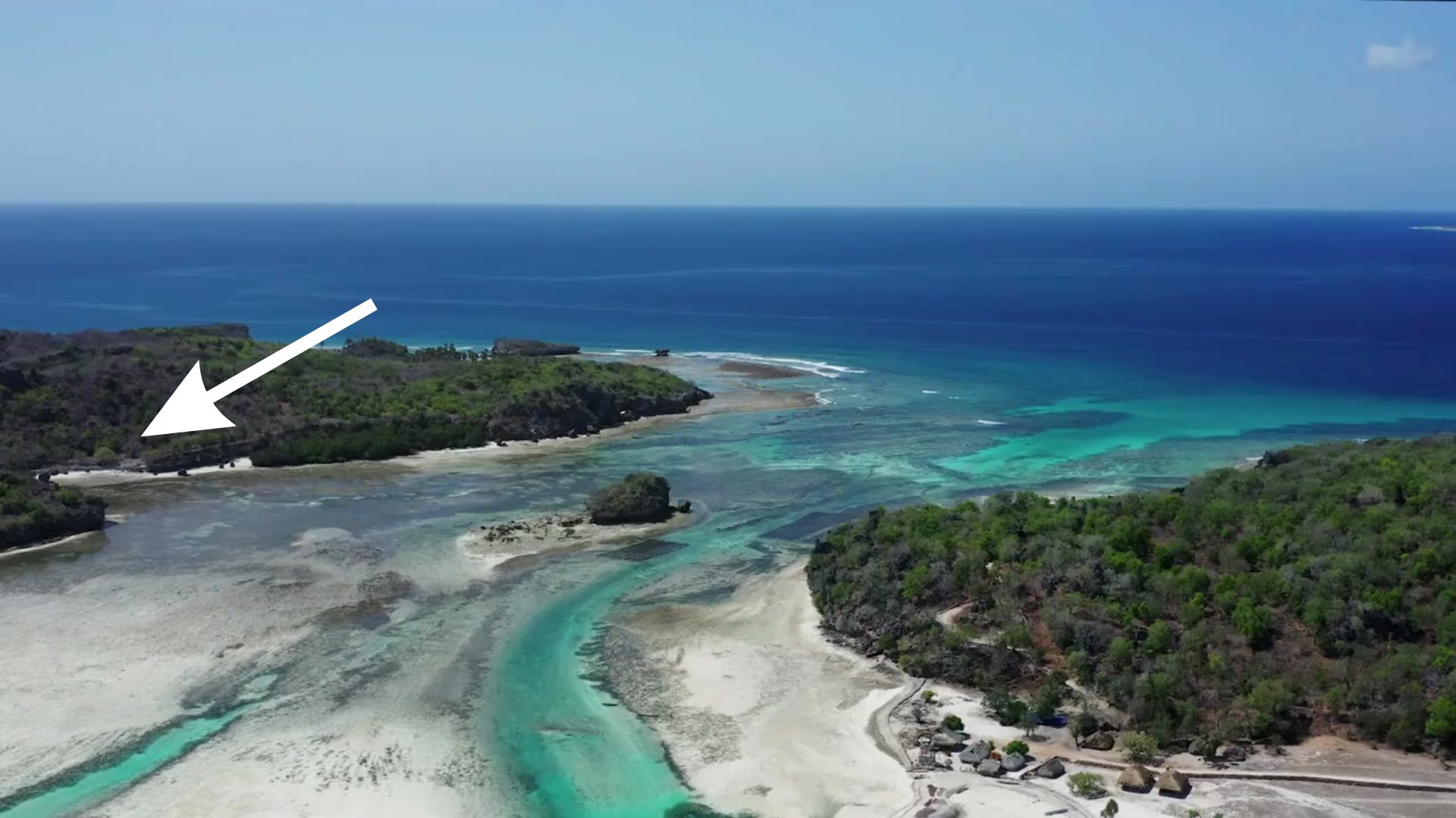 Aerial — adjacent coastline