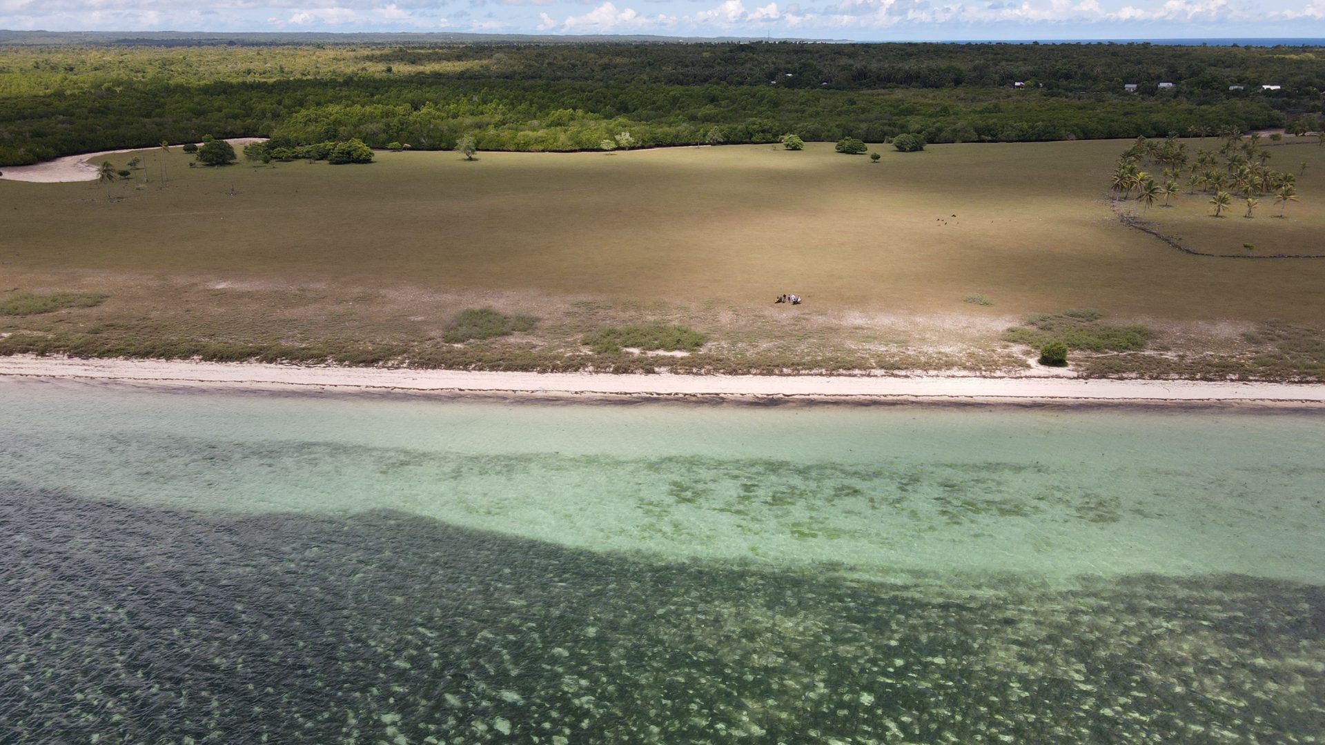 White sand frontage
